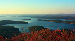 Overlooking the Arkansas River Valley. Taken from the top of Pinnacle Mountain, part of the Ouachita Mountains.