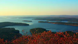 Overlooking the Arkansas River Valley. Taken from the top of Pinnacle Mountain, part of the Ouachita Mountains.