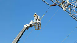 Ameren Transmission line workers install dynamic line rating sensors as part of a pilot program with Heimdall Power.