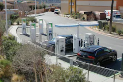 As more Americans invest in electric vehicles, companies are installing charging stations, like this one in California.