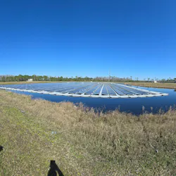 Photo 1. Floating solar array.