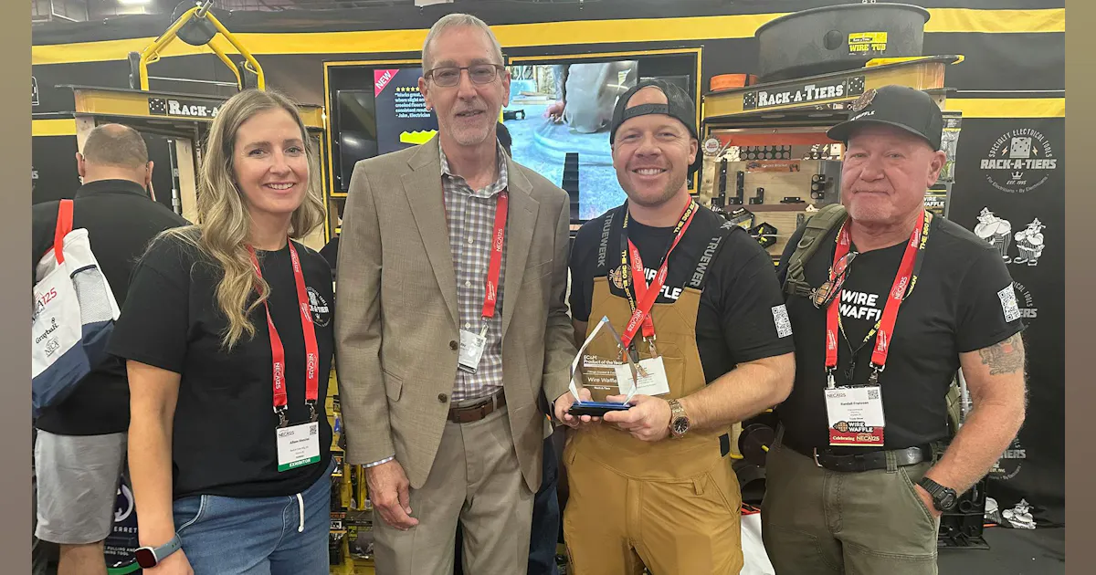 Electrical Conduit Power Racks 2026 EC&M Product of the Year Platinum Award Winner Honored at NECA ...