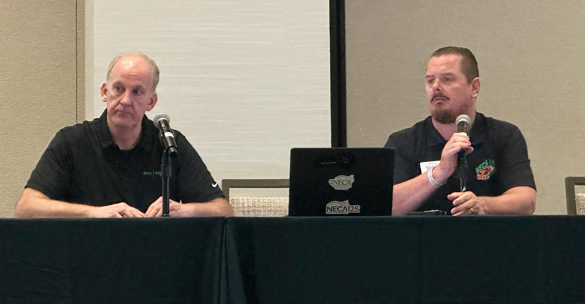 Alan Manche, vice presdient, external affairs at Schneider Electric and Kyle Krueger, executive director, regulatory &amp; technical affiars for NECA broke down several of the most important revisions to the 2026 edition of the National Electrical Code contractors should be up to speed on.
